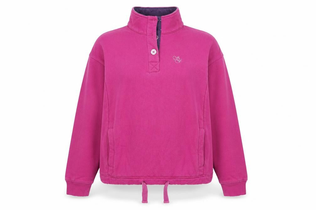 Sherwood Forest Womens Purple Half Zip Pullover Sweatshirt Size 16