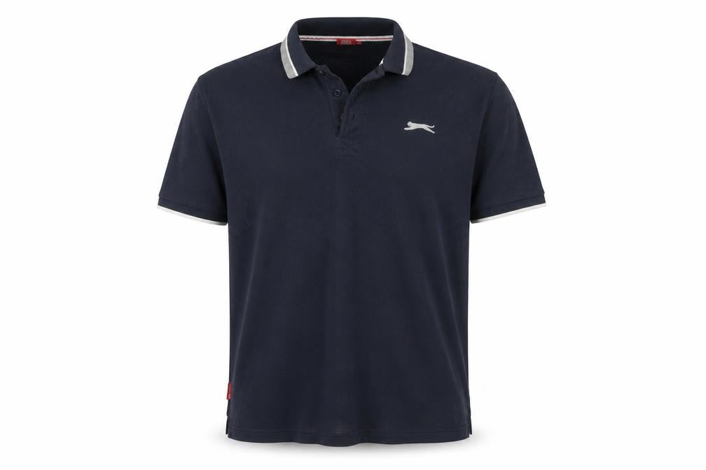 Slazenger Men’s Black Polo Shirt Size L Regular Fit Cotton
