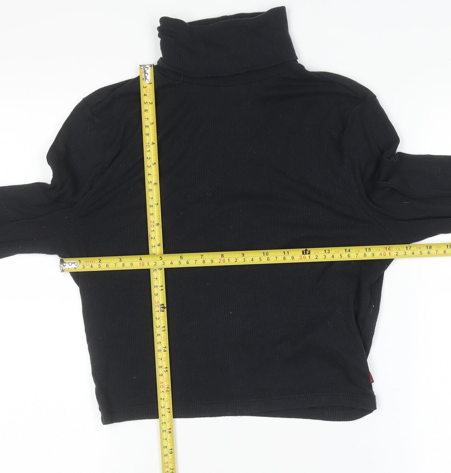 Levi's Women's Black Roll Neck Long Sleeve Slim Fit Jumper M