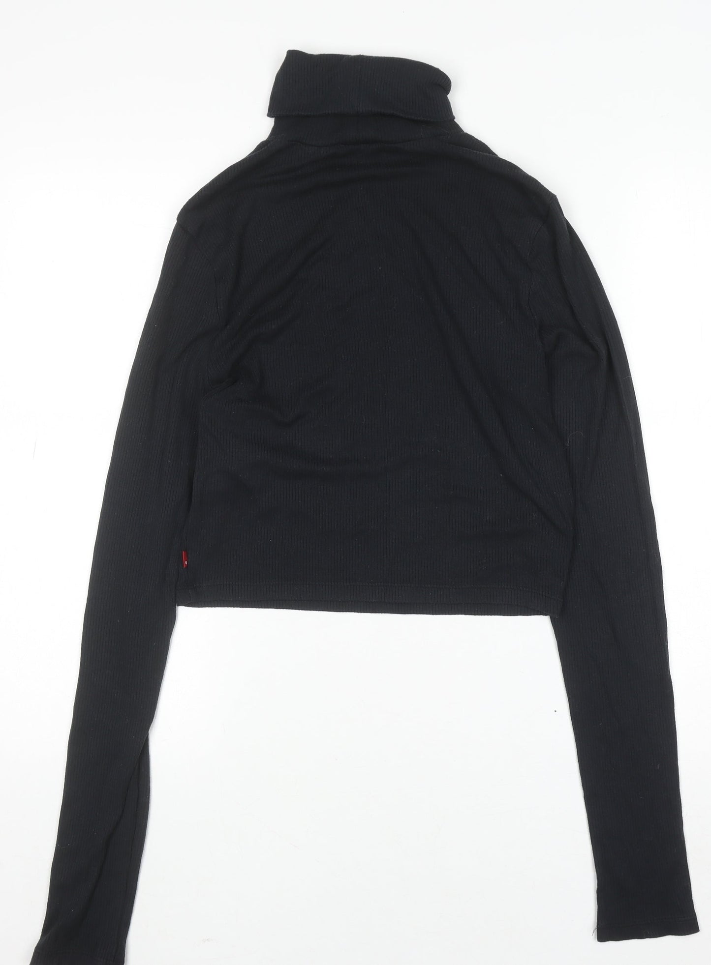Levi's Women's Black Roll Neck Long Sleeve Slim Fit Jumper M
