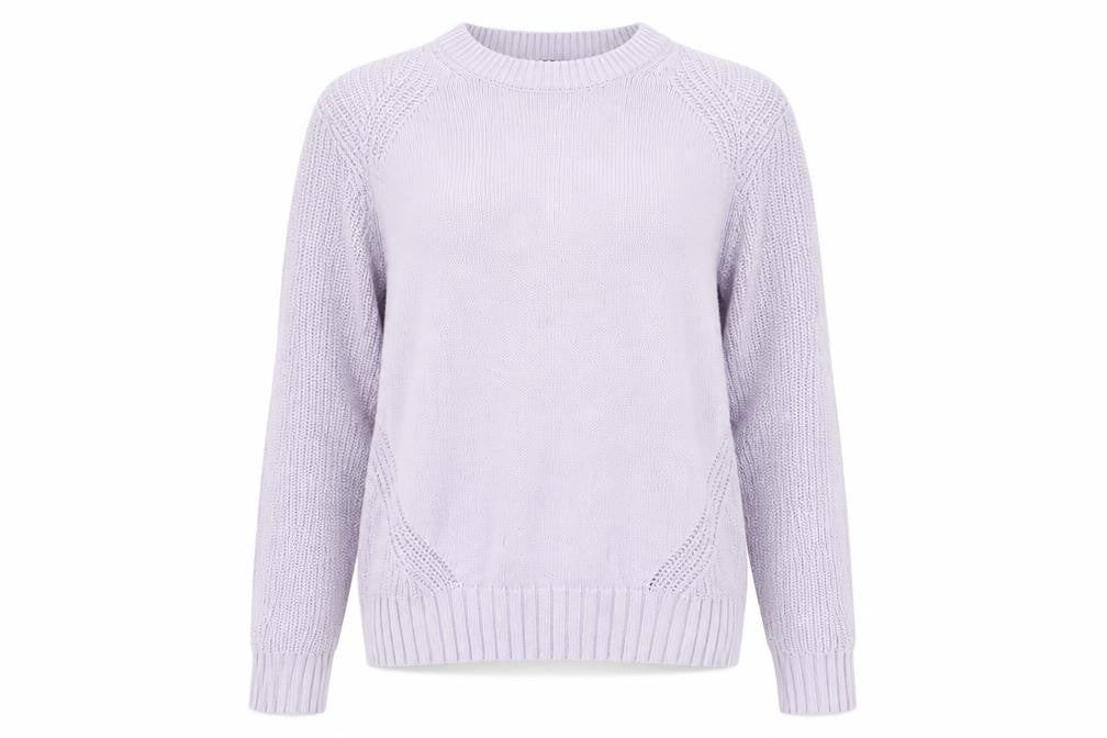 Marks and Spencer Women’s Purple Cotton Crew Neck Jumper Size S
