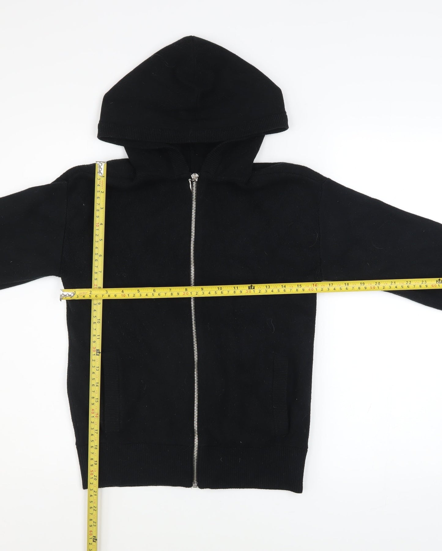 Marks and Spencer Women’s Black Hooded Zip Basic Jacket Size S