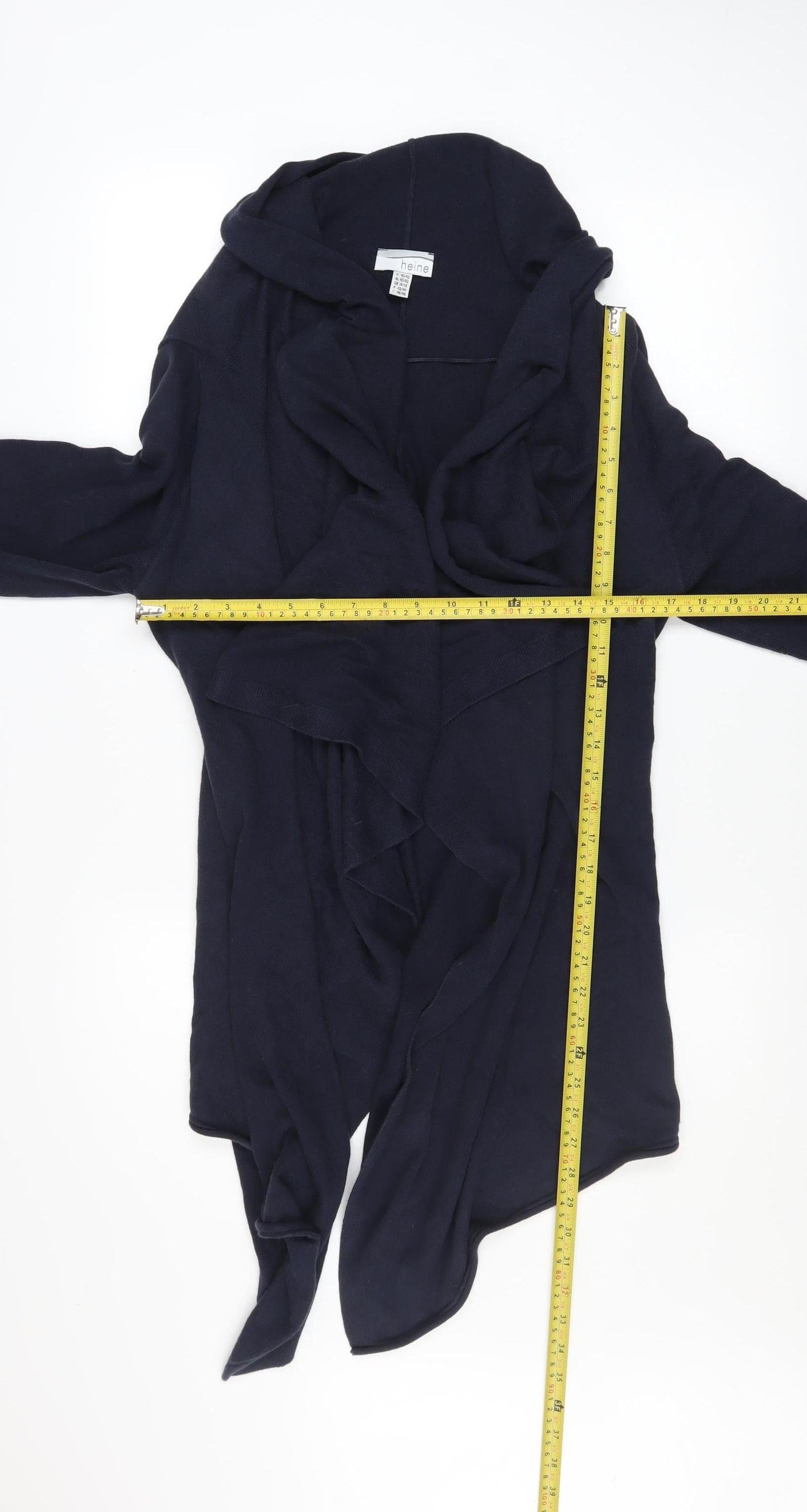 Heine Women’s Blue Long Sleeve Cotton Open Cardigan Size 14/16