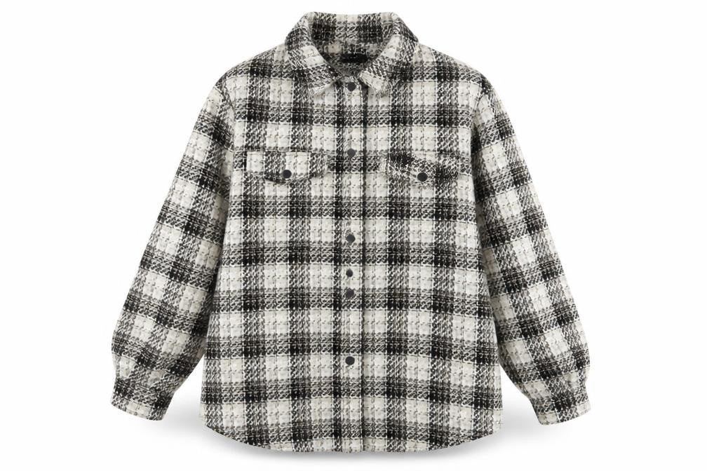 F&F Women’s Multicoloured Check Tweed Shacket Jacket Size 18