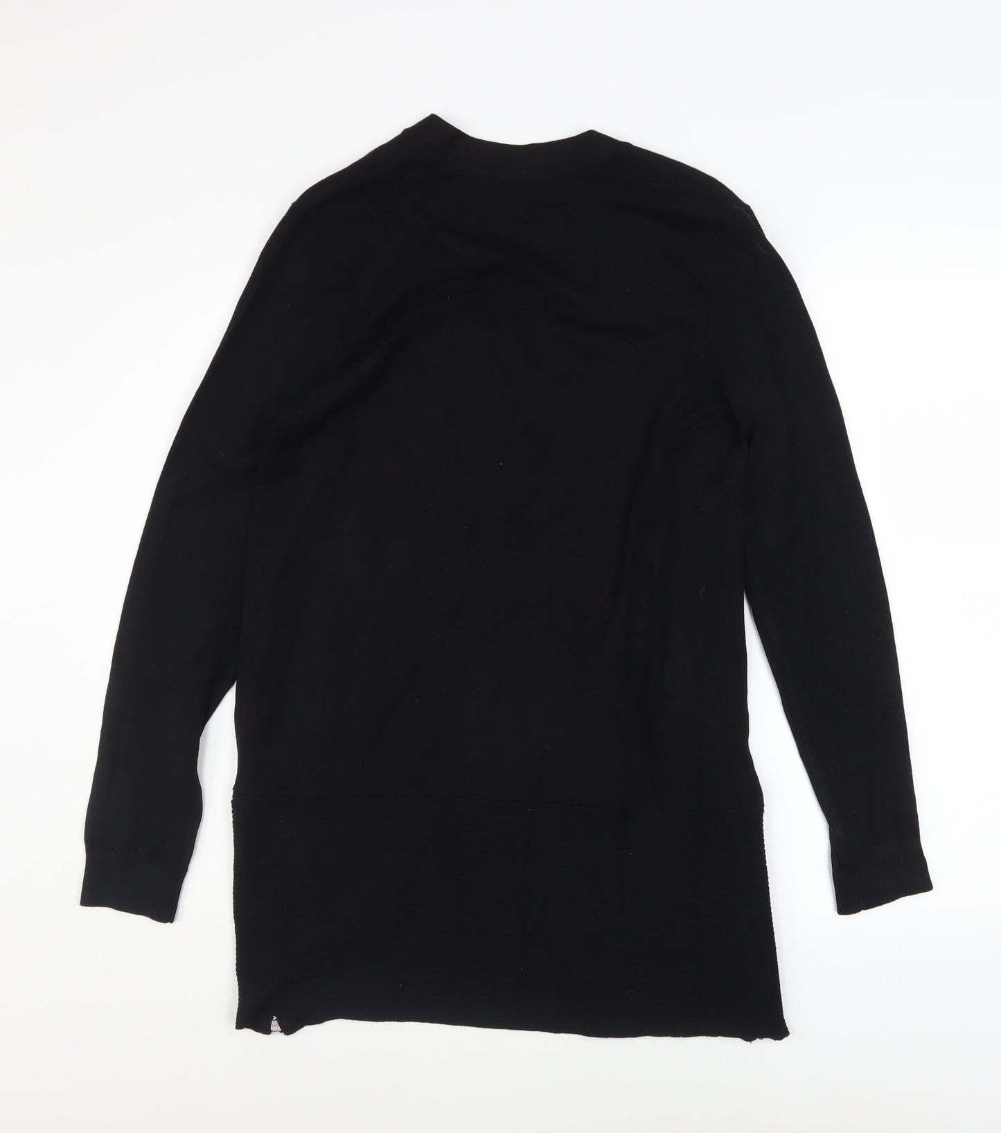 Debenhams The Collection Women Black Size 12 Longline Zip Cardigan