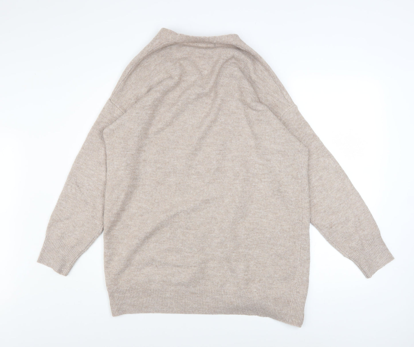 F&F Women’s Beige Long Sleeve Open Knit Cardigan Size 12