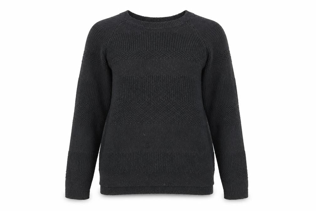 Fat Face Women’s Black Cotton Crew Neck Long Sleeve Jumper Size 12