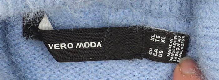 Vero Moda Women’s Blue Roll Neck Long Sleeve Pullover Jumper XL