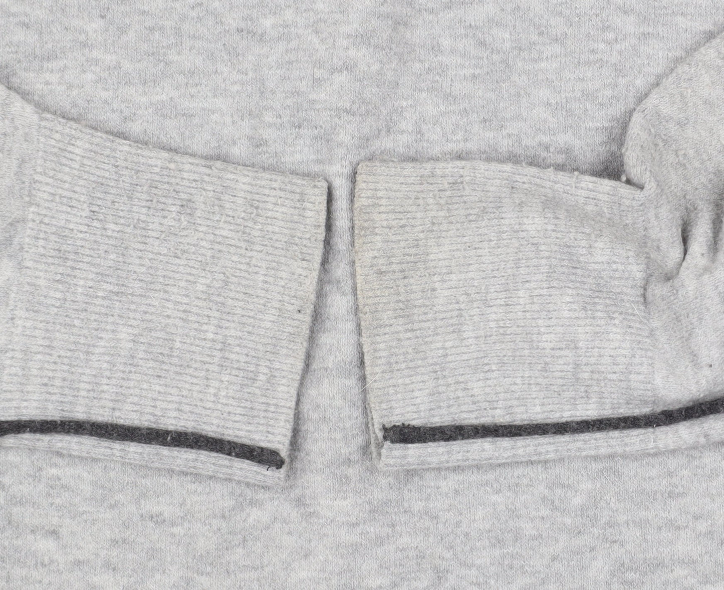 French Connection Men Grey High Neck Wool Blend Pullover Jumper Size M