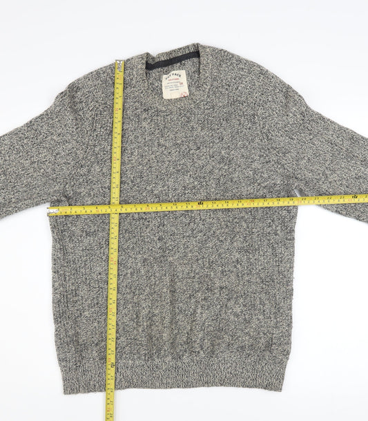 Fat Face Mens Grey Knit Crew Neck Jumper XS Cotton Wool Blend