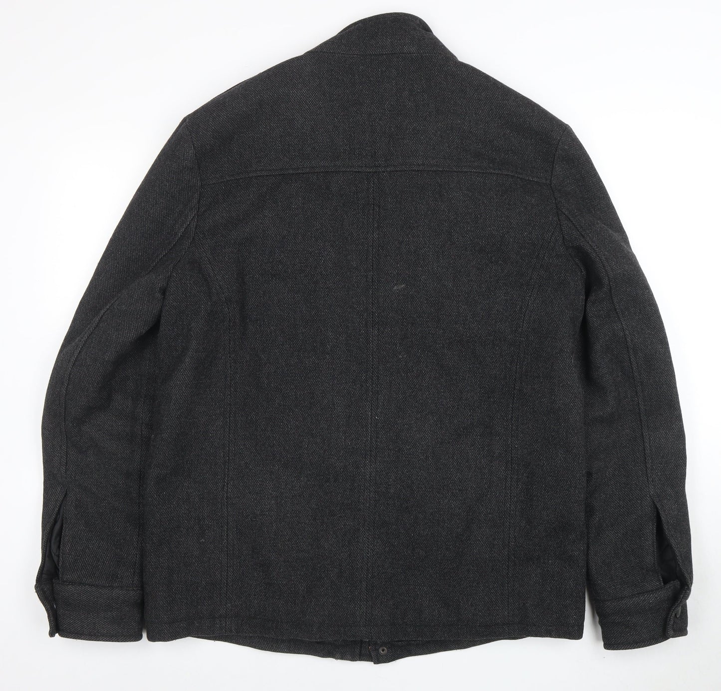 Wrangler Men's Grey Wool Blend Jacket M Mid-Length Classic Style