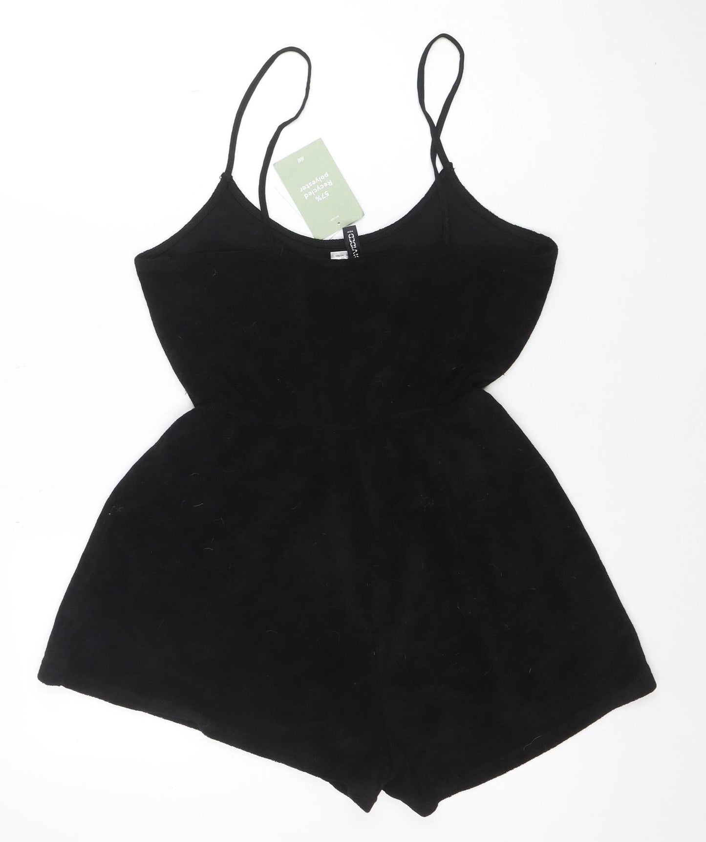 H&M Divided Women's Black Playsuit Size S Sleeveless Polyester Blend