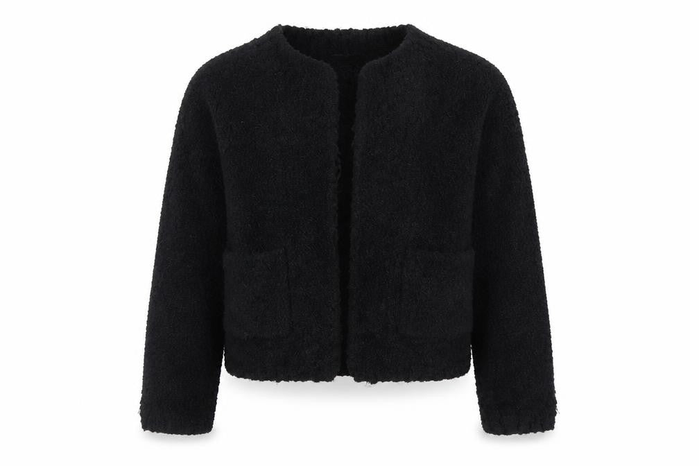 Marks & Spencer Women’s Black Short Fleece Open Jacket Size S