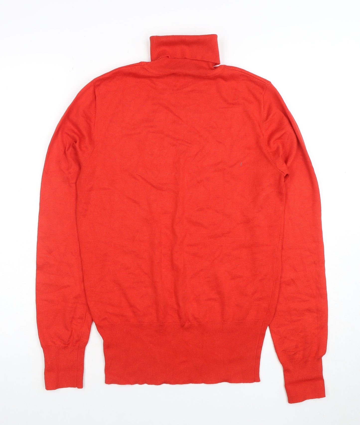 Oasis Women Red Roll Neck Knit Jumper Size M