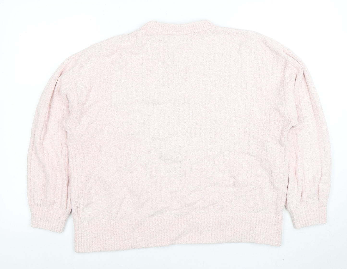 & Other Stories Women Pink Crew Neck Knit Pullover Jumper Size 10