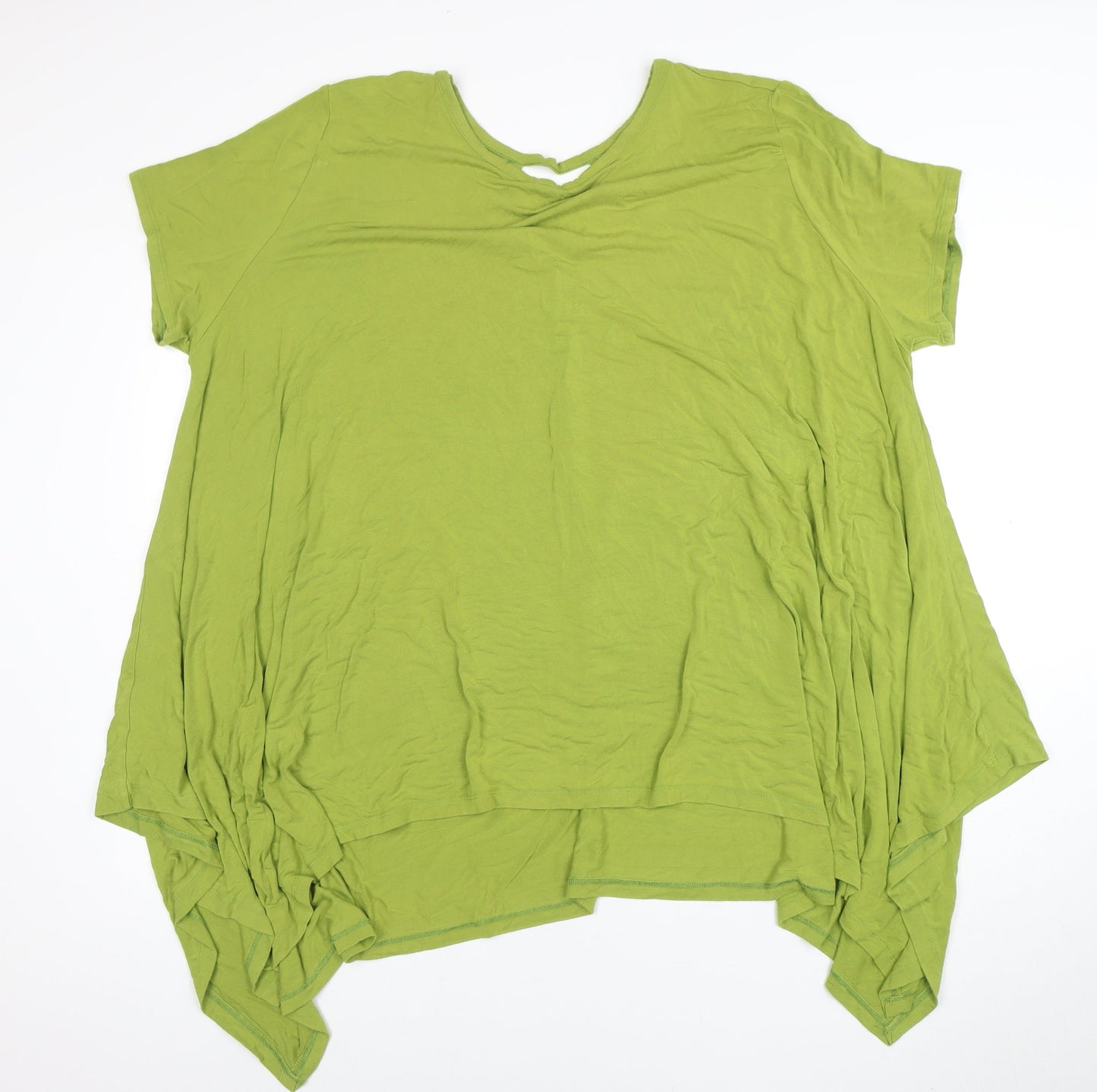 ANTHONY Studio Women’s Green XL Trapeze Asymmetric Jersey Dress