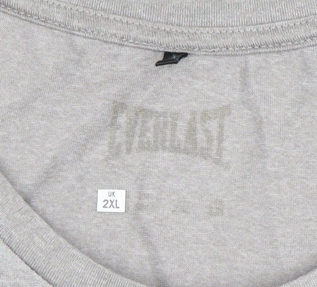 Everlast Mens Grey 2XL Basic Active T-Shirt Gym Top