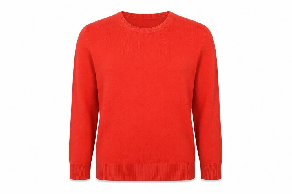 Marks and Spencer Women's Red Acrylic Crew Neck Pullover Jumper Size 14