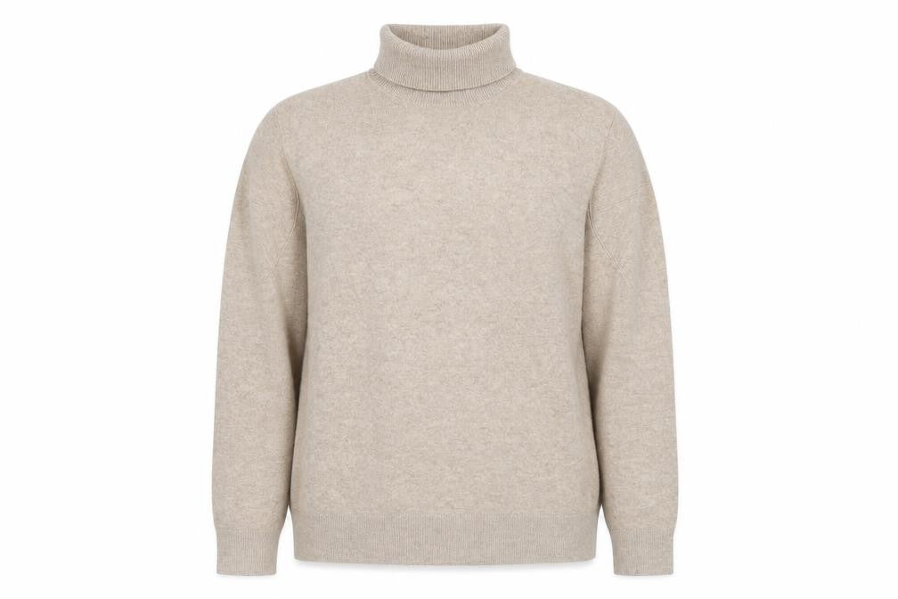 Marks and Spencer Women's Beige Roll Neck Jumper Size L