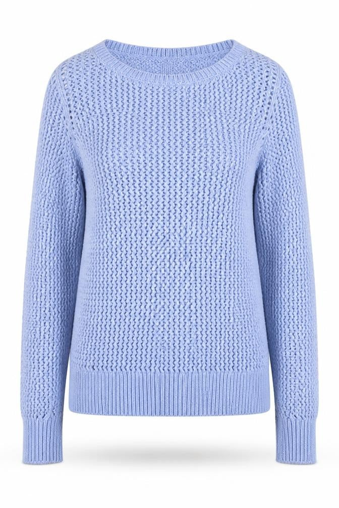 Gap Women’s Blue Open-Knit Cotton Jumper Size S