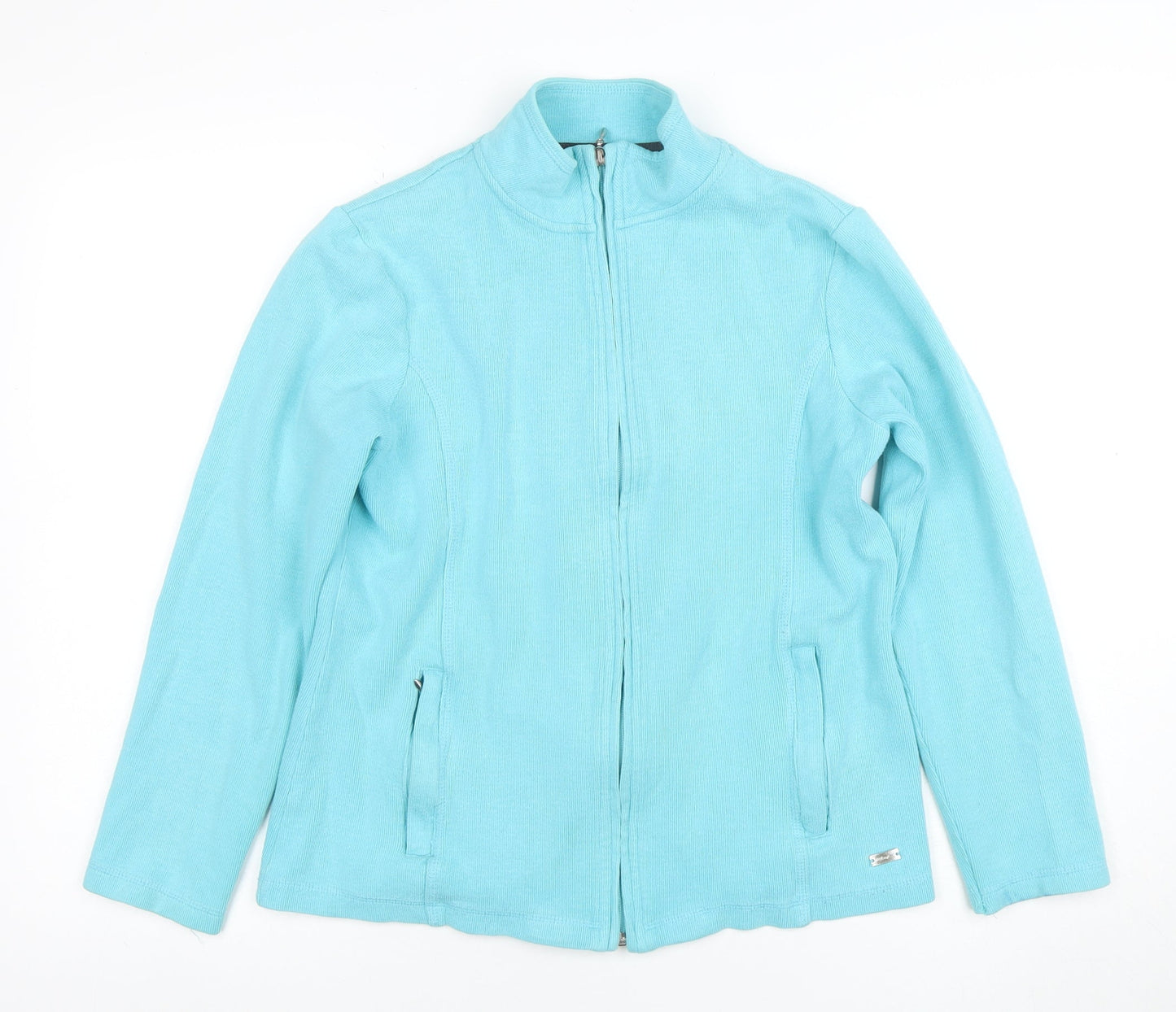 Dash Women's Blue Full Zip Hoodie Cotton Blend UK 10