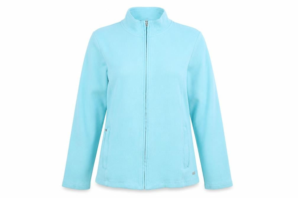 Dash Women's Blue Full Zip Hoodie Cotton Blend UK 10
