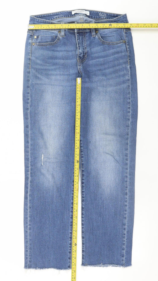 Liverpool Los Angeles Womens Blue Cropped Stretch Jeans Size 6