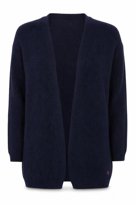 Joules Women Navy Blue Size 12 Open Knit Long Cardigan