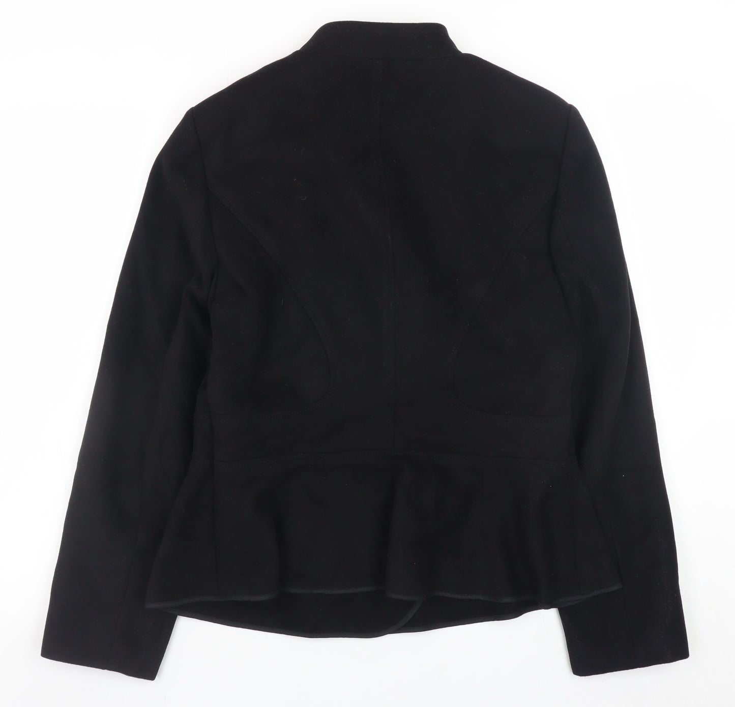 Marks and Spencer Women’s Black Size 14 Zip Jacket Lined Twill