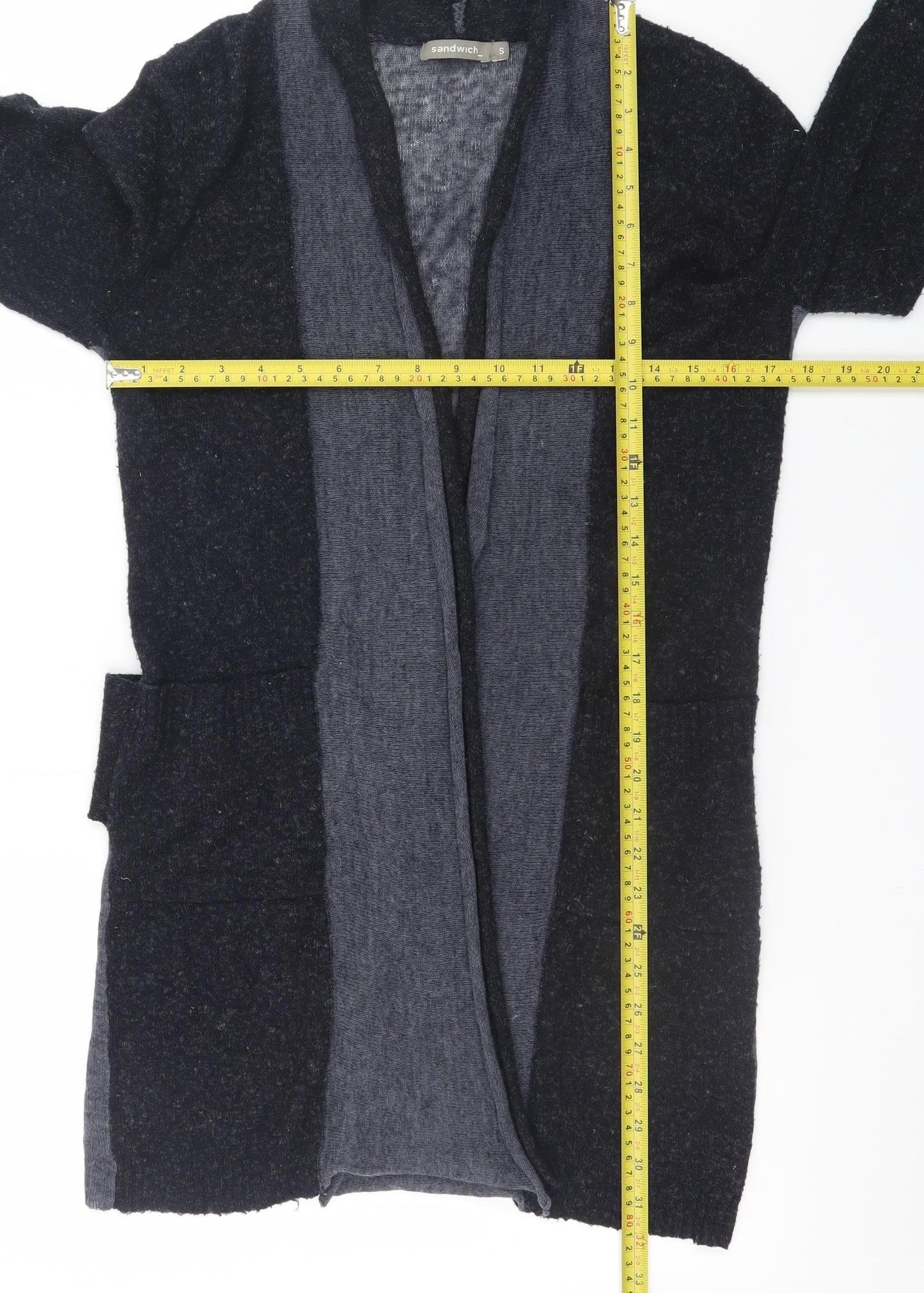 Sandwich Women’s Grey Long Sleeve Open Knit Cardigan S