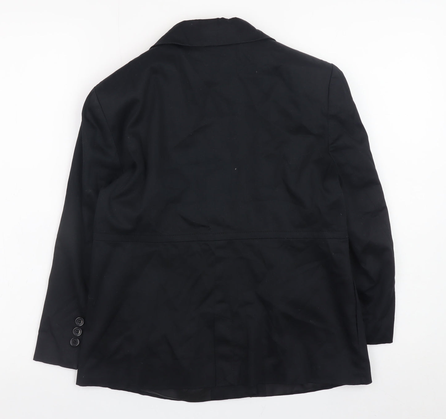 Clockhouse Women Black Cotton Blend Button Jacket Size 14