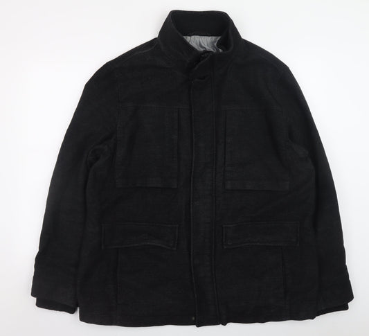 Marks and Spencer Men’s Black Wool Blend 2XL Overcoat Jacket