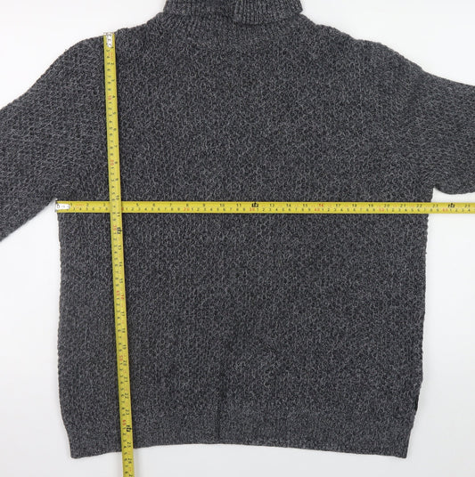 Ted Baker Men's Grey XXL Roll Neck Wool Jumper