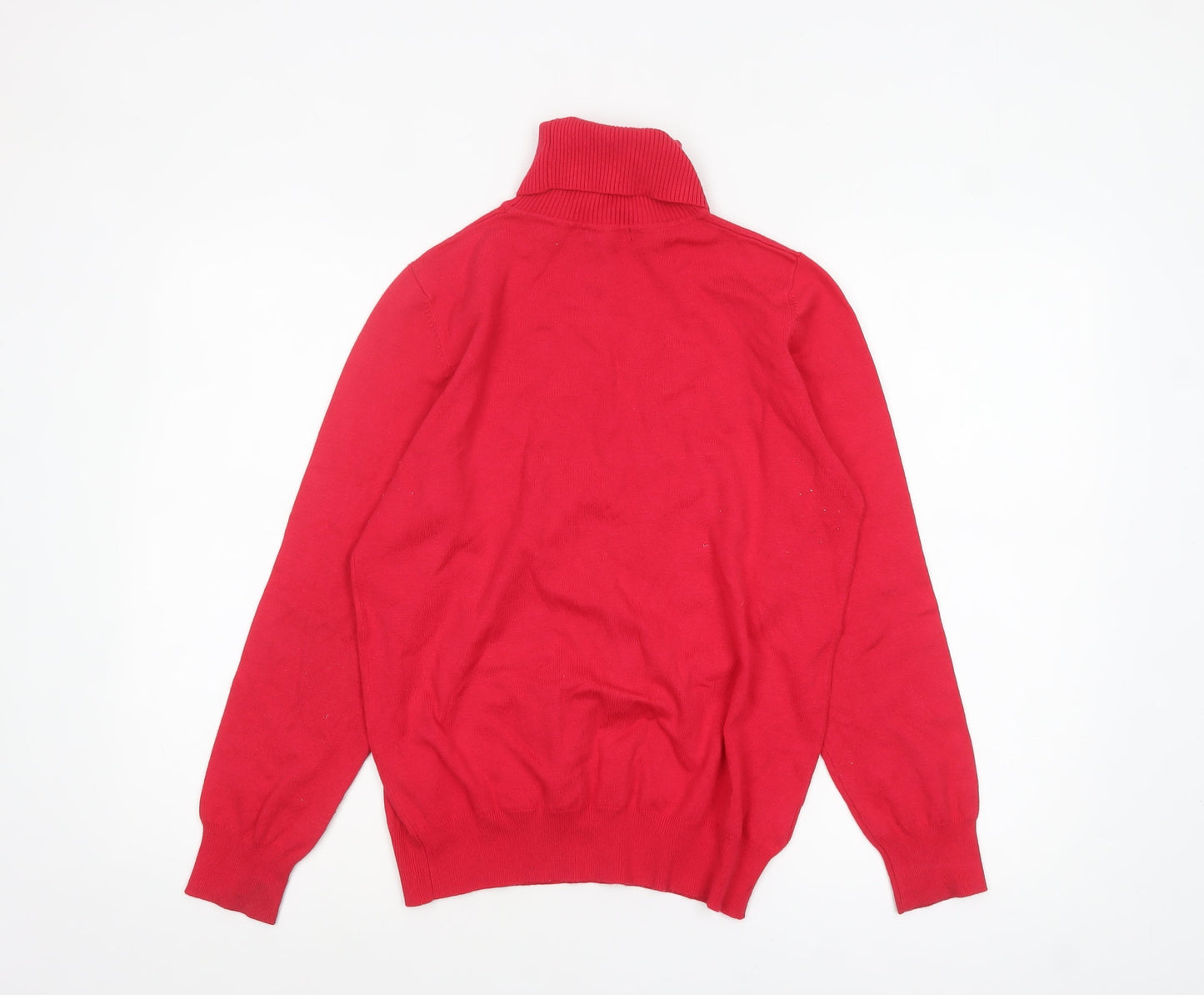 Papaya Women Red Roll Neck Long Sleeve Jumper Size 16
