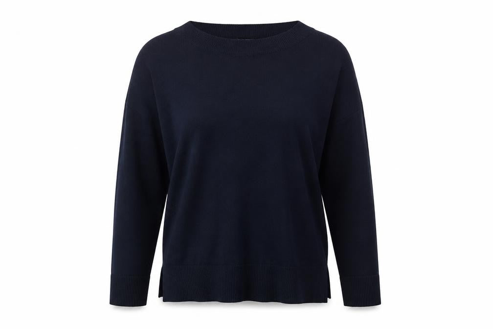 ESMARA Women Blue Crew Neck Long Sleeve Pullover Jumper Size 10