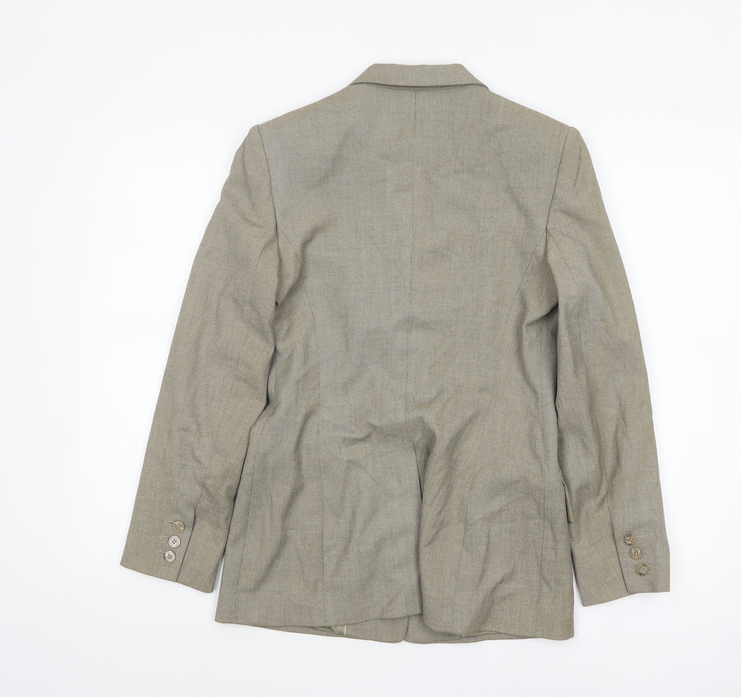 Next Women's Grey Single-Breasted Blazer Jacket Size 8 Classic Fit
