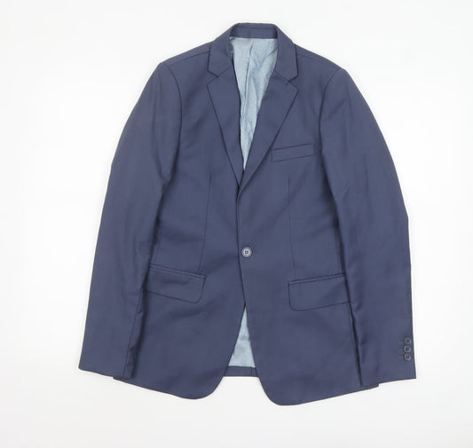Paisley London Boys Blue Slim Fit Suit Jacket 14 Years Formal Two-Button