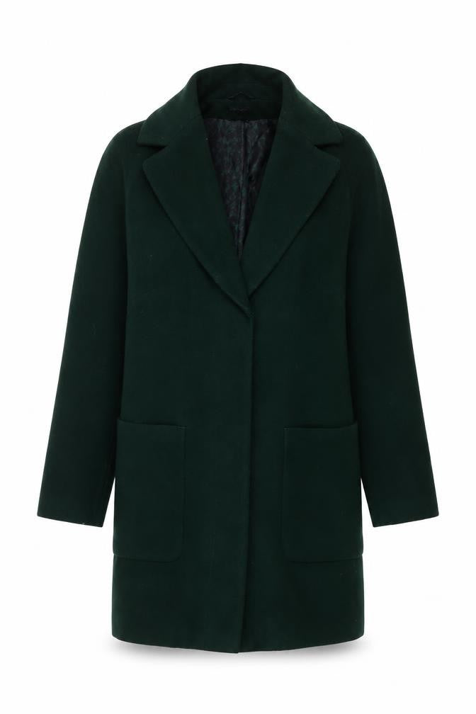 Marks & Spencer Women Green Size 8 Mid-Length Overcoat