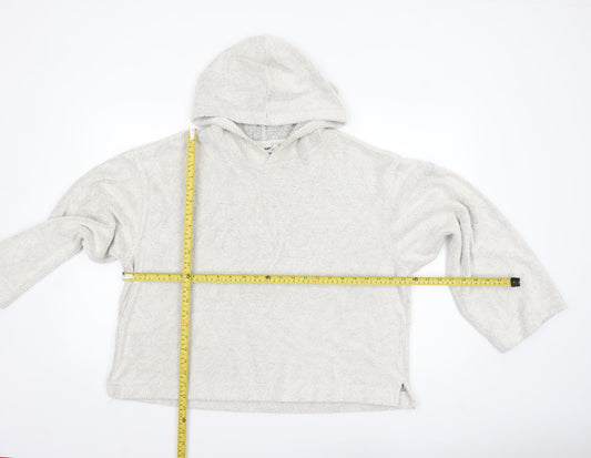 Weekday Womens Beige Hooded Pullover Sweatshirt Size M Relaxed Fit