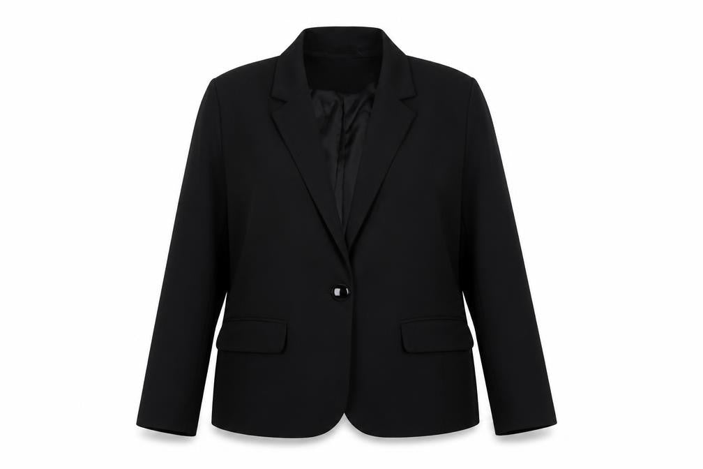 David Emanuel Women Black Size 18 Classic Single-Breasted Blazer
