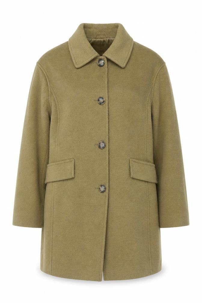 Marks & Spencer Womens Beige Regular Fit Overcoat Size 10