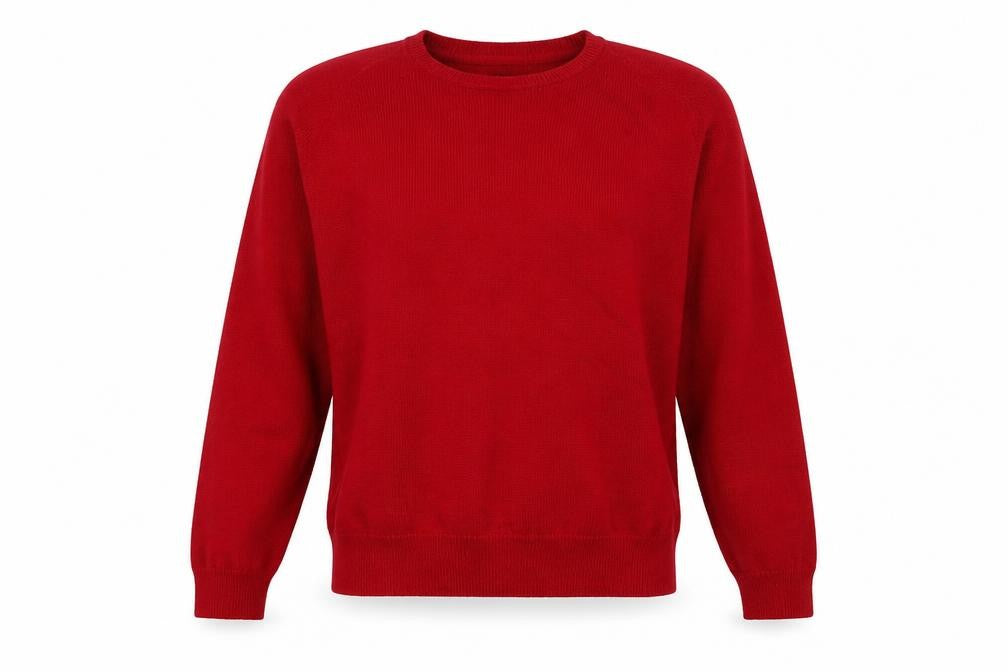 Marks and Spencer Women's Red Wool Crew Neck Jumper Size 10