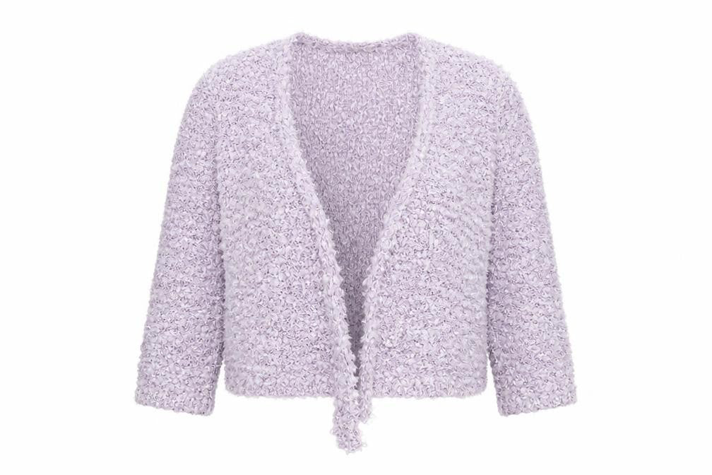 Urban by XENO Women's Purple Sequin Knit Cardigan Size M Relaxed Fit