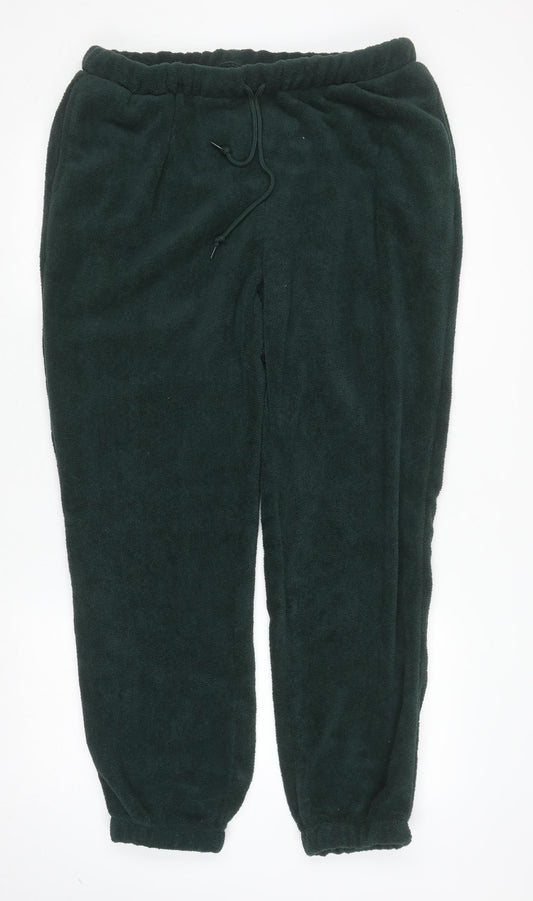 ASOS DESIGN Womens Green Fleece Sweatpants Size M (UK 12-14)