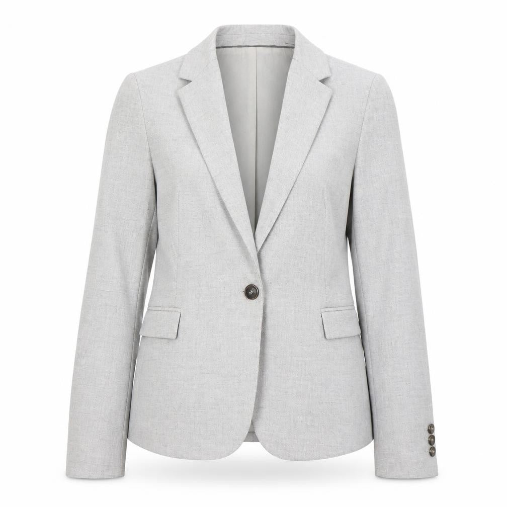 Zara Basic Women's Grey Blazer Size S Single Breasted Classic Workwear