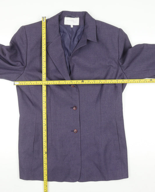 Autonomy Women Purple Classic Single-Breasted Blazer Size 16