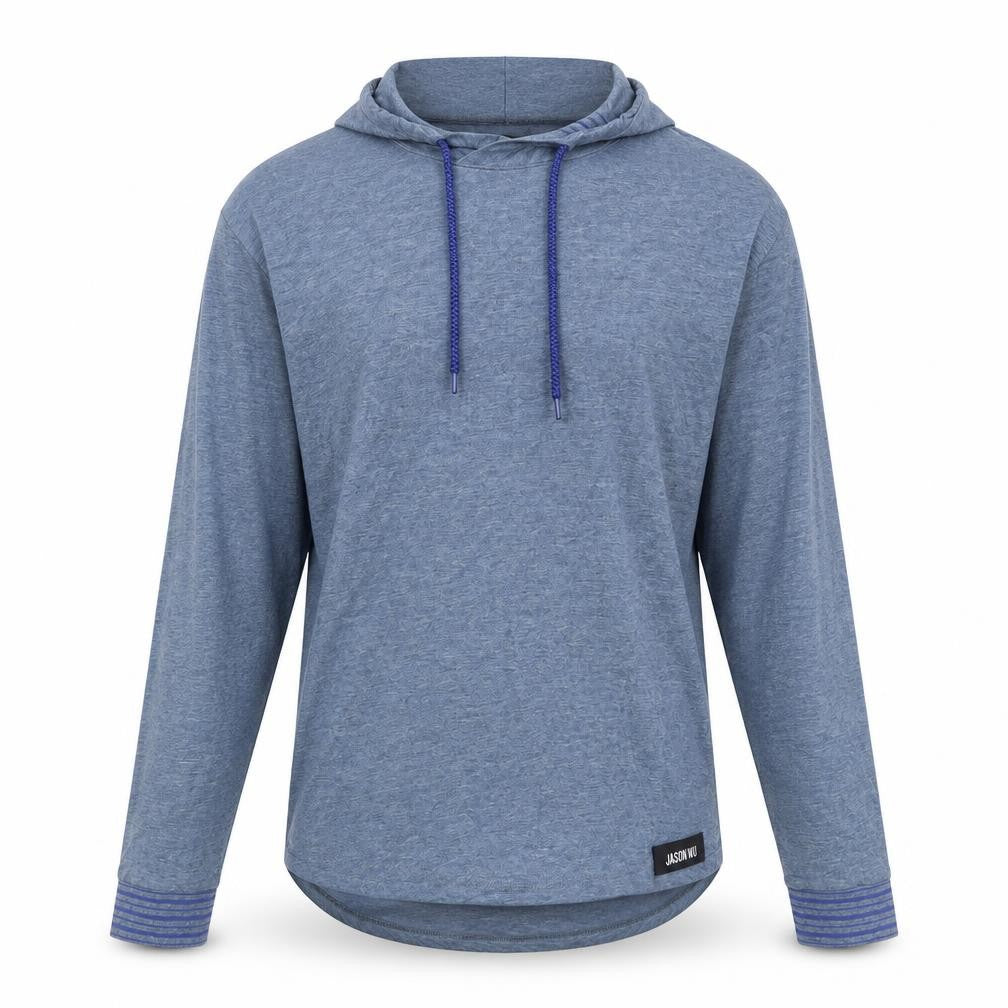 Jason Wu Men’s Blue Long Sleeve High Neck Casual Top Size L