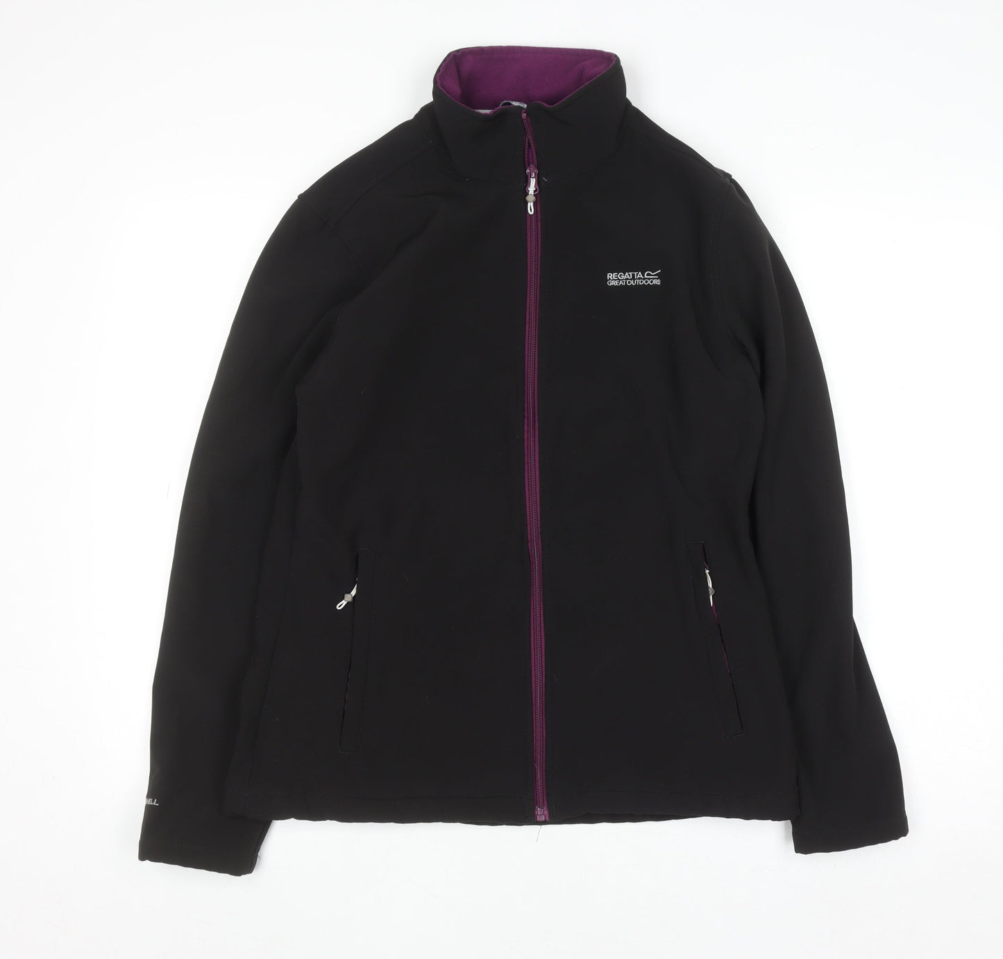 Regatta Great Outdoors Women's Black Softshell Full Zip Jacket Size 10