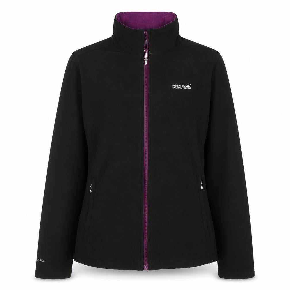 Regatta Great Outdoors Women's Black Softshell Full Zip Jacket Size 10