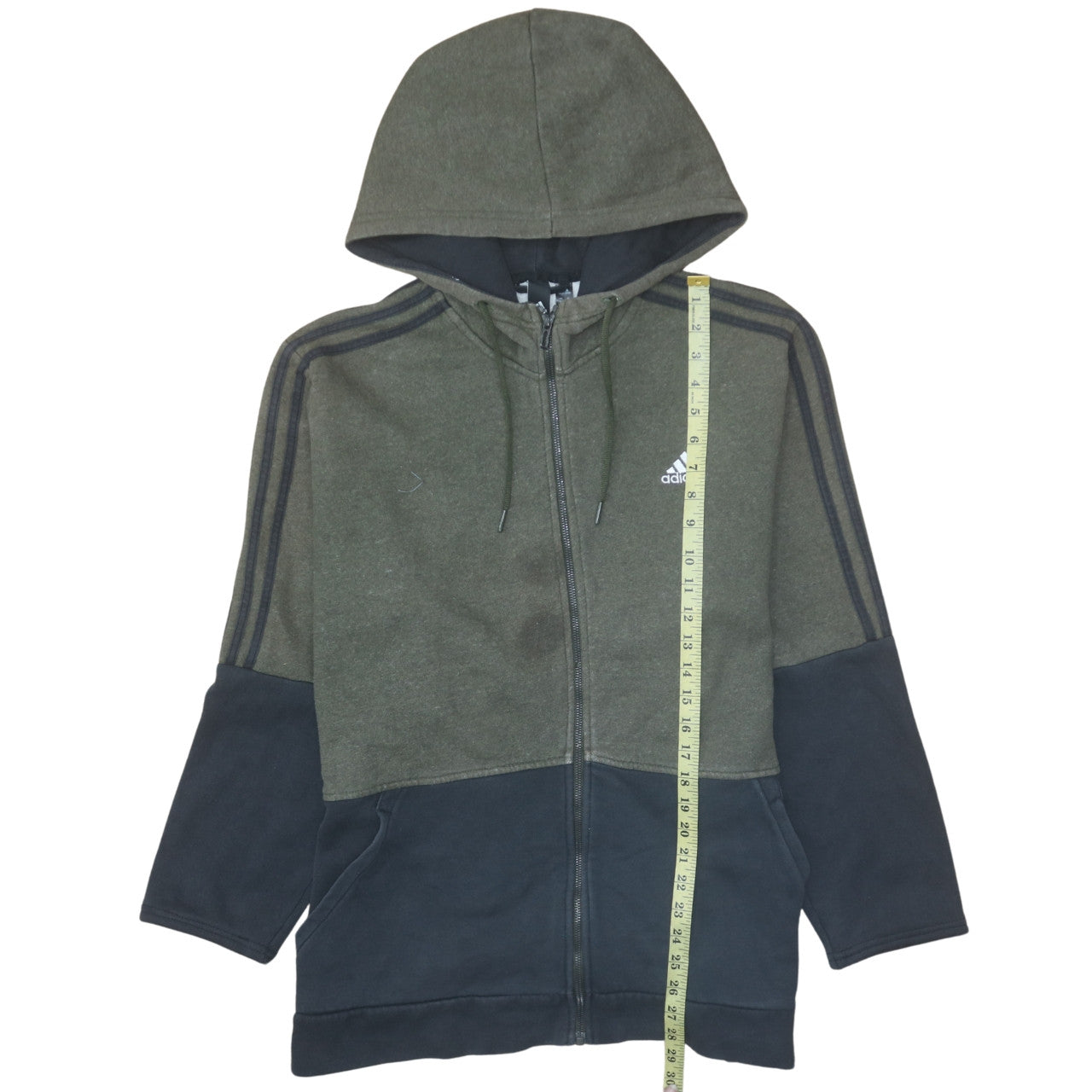 Adidas Men’s Green XL Full Zip Fleece Hoodie Sweatshirt